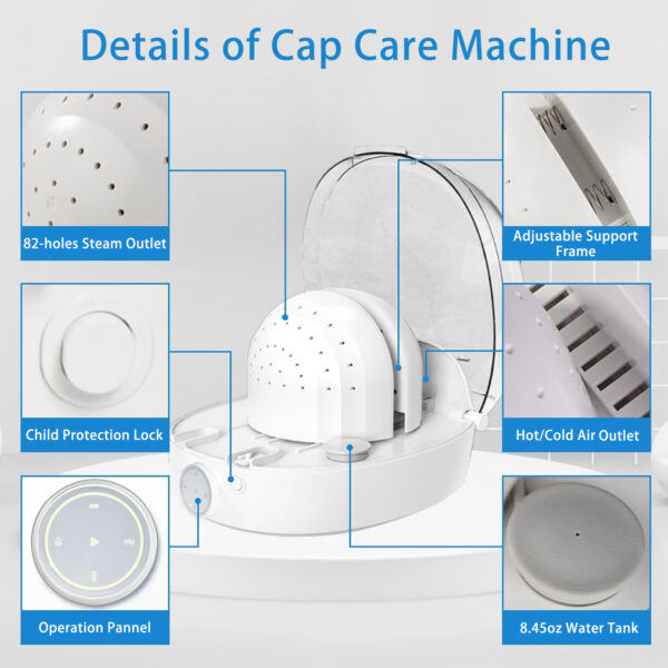 Automatic Cap Cleaner with steam and Dry,steam Cleaning&Ironing and Drying for Bucket hat Baseball Cap,hat Cleaner&Dryer for Trucker hat etc - Image 5