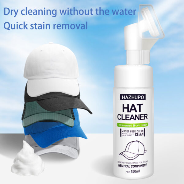 Effectively Hat Cleaner For all your favorite hats,Includes 5 OZ of Cleaning Solution,Mild Formula,Neutral PH,Safe for use on most materials,The Built-in brush Head Easy to Use